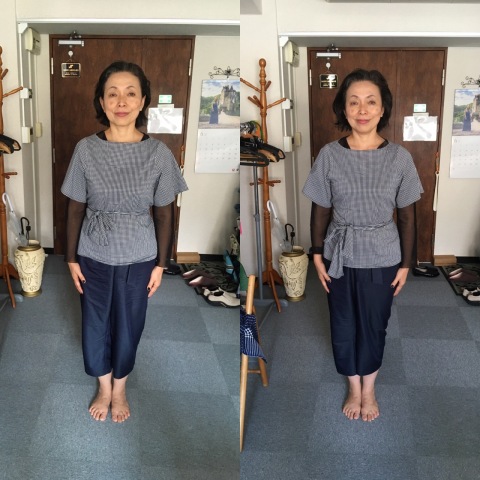 施術before→after　写真モデルは東北の女神、誉田和子先生です。